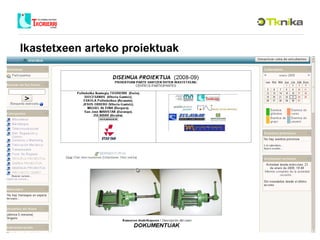 Ikastetxeen arteko proiektuak 