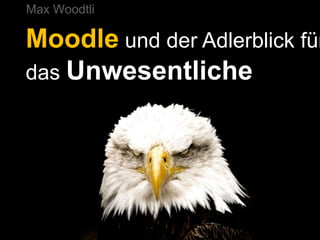 Max Woodtli Moodleund der Adlerblick für das Unwesentliche 