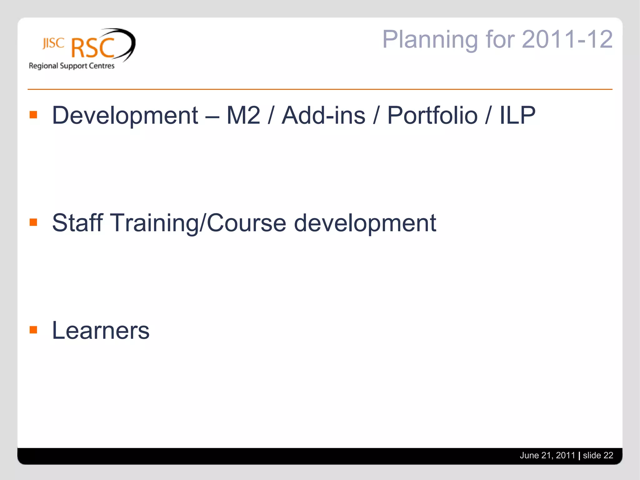 News & StuffConversionthingy2 update: Convert Moodle backups from 1.9 to 2.0http://www.conversionthingy.net/. Convert Powerpoint to flash for integration in Moodle http://www.ispringsolutions.com/free_powerpoint_to_flash_converter.htmlUse SlideshareBig Blue Button – webinars through Moodle – open source projectJune 21, 2011| slide 21