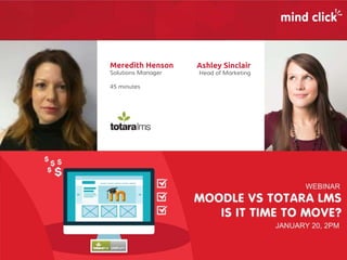 Meredith Henson
Solutions Manager
45 minutes
Ashley Sinclair
Head of Marketing
 