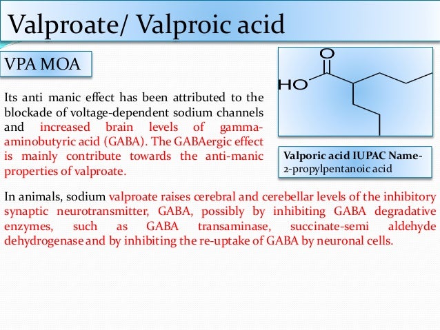 Depakene Depakote (Valproate Valproic Acid)