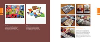 promotion




                                                                                                                                                                                      promotion
30                                                                                                                                                                                    31




            Colorful company                                         Multicolored and green all over
            Illustrator, animator and dog lover, Lili Chin creates   Jamba Juice use bright illustration for their Business
            wonderful illustrated works of art for the SoCal         Cards. Promoting an all natural, healthy lifestyle,
            Boston terrier rescue, BostonBuddies. These              they chose MOO’s 100% recycled, chlorine free,
                                                                                                                              Portfolio pieces
            promotional postcards show off her work to great         100% biodegradable Green Business Cards. (They           You can’t travel everywhere with your portfolio…
            effect, helping to explain what she does and why.        even come in a recycled and recyclable box!)             Sometimes it has to go on ahead without you
                                                                                                                              to pave the way. Illustrator Jonny Wan created
                                                                                                                              these wonderful Business Cards and Postcards,
                                                                                                                              featuring his unique work. Packaged together with
                                                                                                                              information about his skills, work and experience
                                                                                                                              they’re a great mini-portfolio to send to creative
                                                                                                                              directors around the globe. The option to print a
                                                                                                                              different image on every card in the pack means he
                                                                                                                              can send out a variety of pieces to see which are the
                                                                                                                              most successful.
 