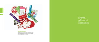 occasions




32



                                                                           Events,
                                                                           gifts and
                                                                           occasions


            Stocking-stuffers!
            For the young and young-at-heart, StickerBooks make a
            great little stocking-filler for Christmas and the Holidays,
            and are kinder to teeth than candy!
 