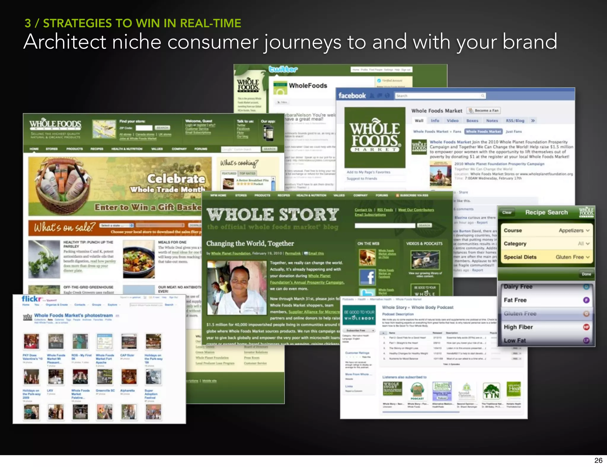 3 / STRATEGIES TO WIN IN REAL-TIME
Architect niche consumer journeys to and with your brand




                                                           26
 