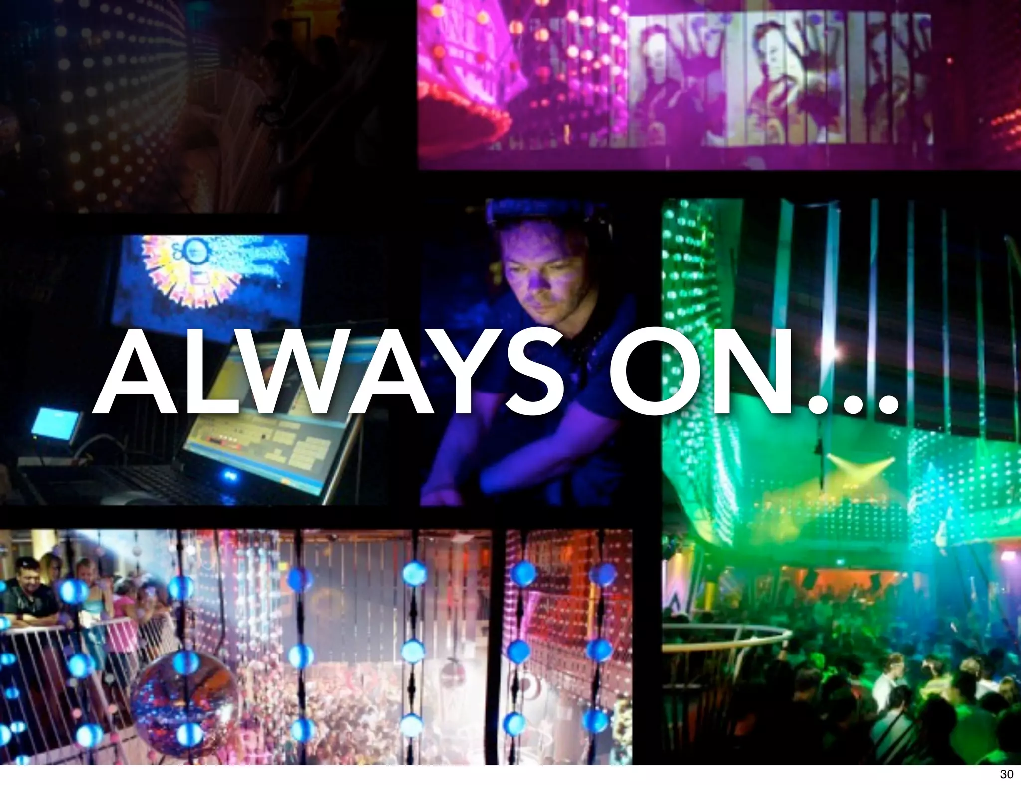 ALWAYS ON...


               30
 