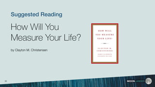 MOONLANDER
How Will You
Measure Your Life?
by Clayton M. Christensen
Suggested Reading
35
 