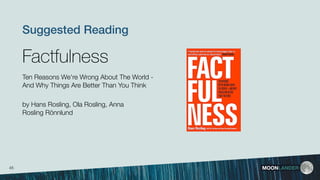 MOONLANDER
Factfulness
by Hans Rosling, Ola Rosling, Anna
Rosling Rönnlund
Suggested Reading
Ten Reasons We're Wrong About The World -
And Why Things Are Better Than You Think
45
 