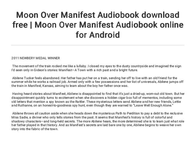 Moon Over Manifest Audiobook Download Free Moon Over Manifest Audio