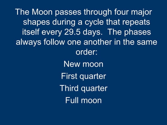 Moon phases for kids | PPT | Geography | Science