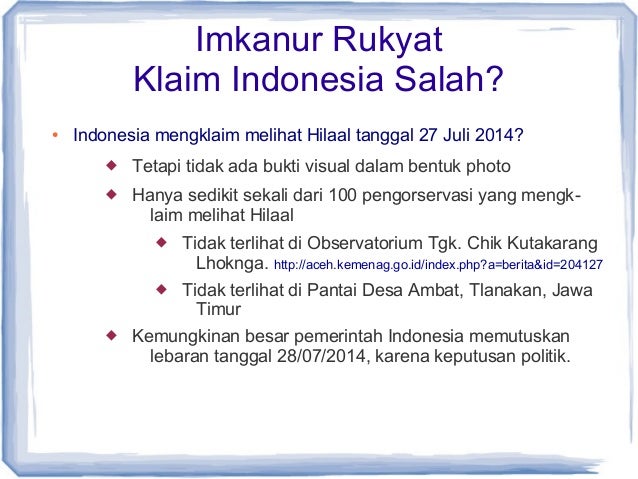 Cara Menentukn Awal Bulan Bagian Pertama