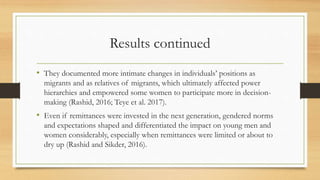 Ethiopia: Gendered experiences of migration | PPTX