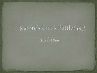 Moore’s Creek Battlefield Sam and Sam 