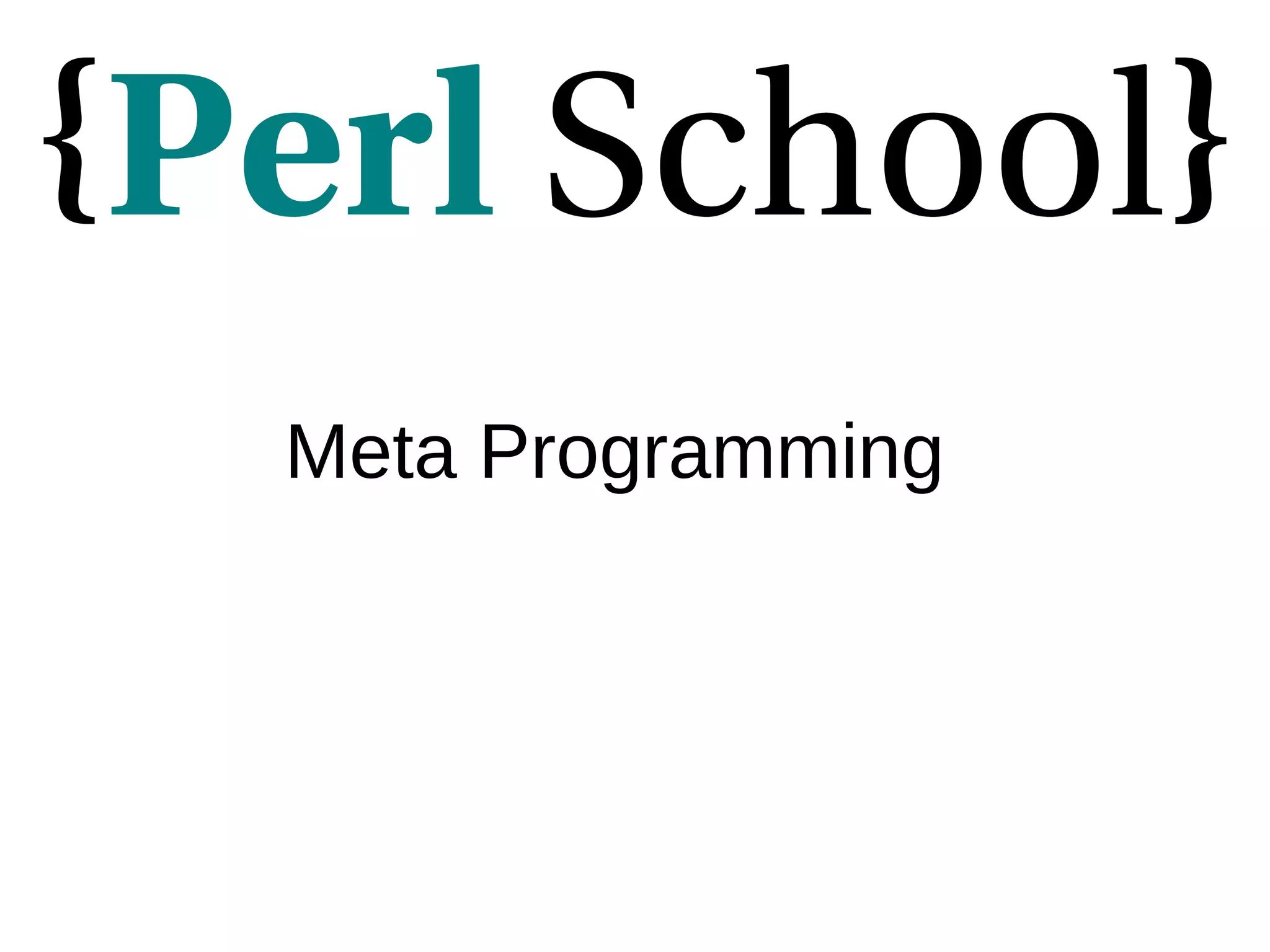 Meta Programming 