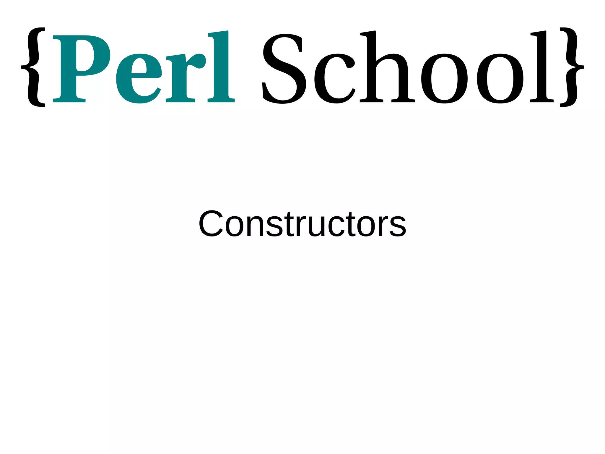 Constructors 