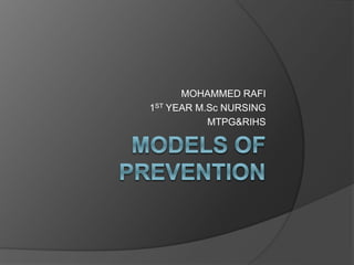 MOHAMMED RAFI
1ST YEAR M.Sc NURSING
MTPG&RIHS
 
