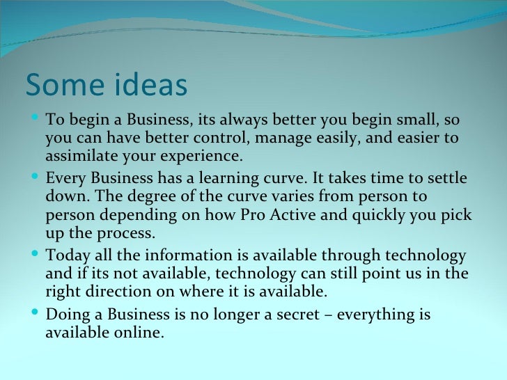 Introduction in Starting your Own Food Business and the various aspec…