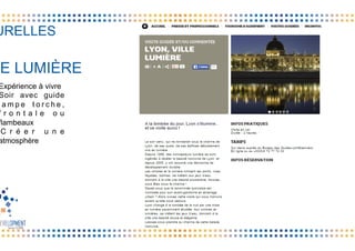 URELLES
Expérience à vivre
Soir avec guide
l a m p e t o r c h e ,
f r o n t a l e o u
flambeaux
C r é e r u n e
atmosphère
LE LUMIÈRE
 