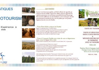 ATIQUES
§  Expérience à
vivre
NOTOURISME
C
 