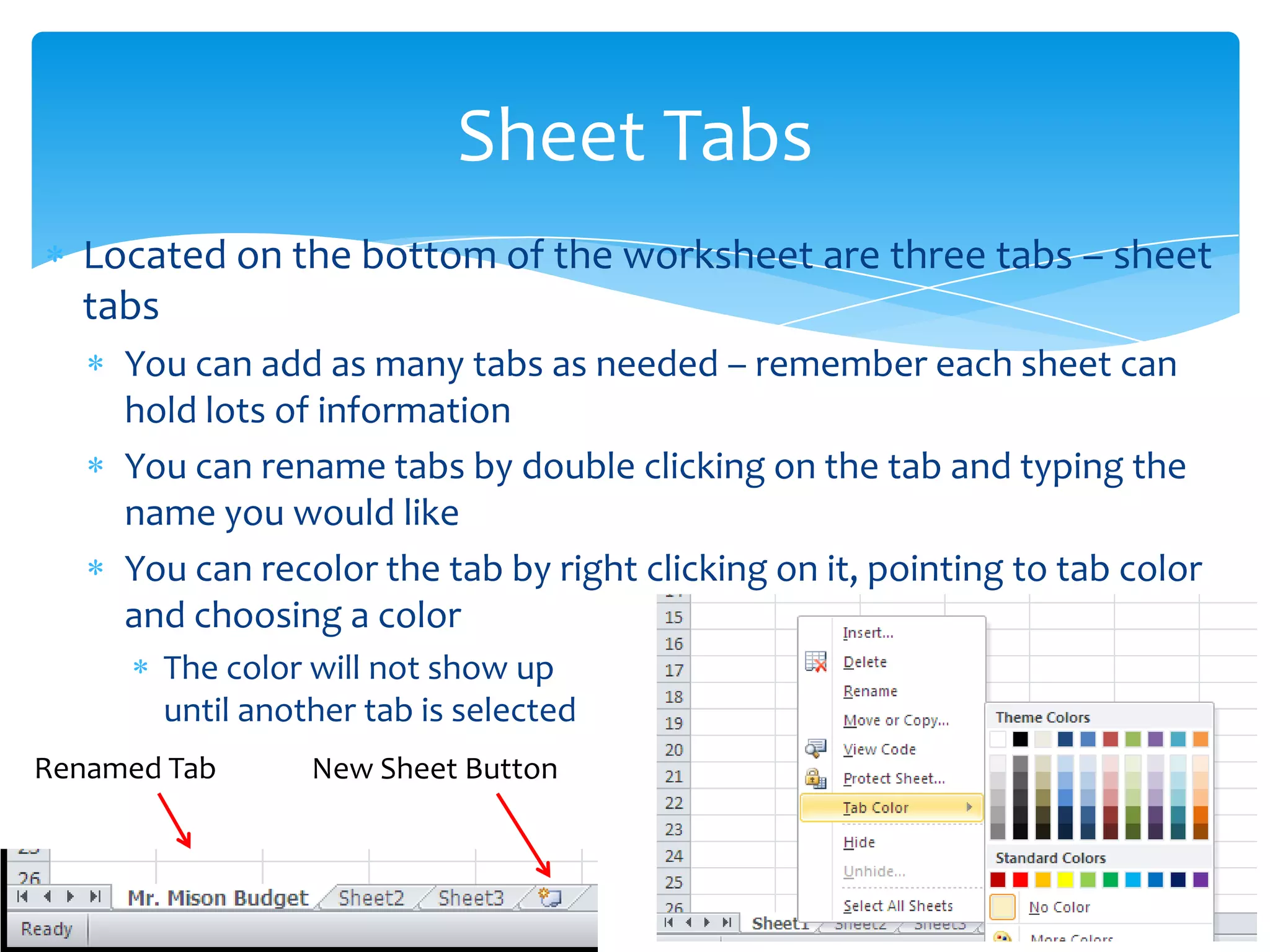  When selecting the data to be charted take note as to what is
being asked for
 Most charts will need column and/or row headings selected in
order to populate the axis across the bottom and on the left side
 Do not select the total column or total row as this will throw
off the chart – the totals will be much greater than the original
data – see image for an example
More about Charts
 