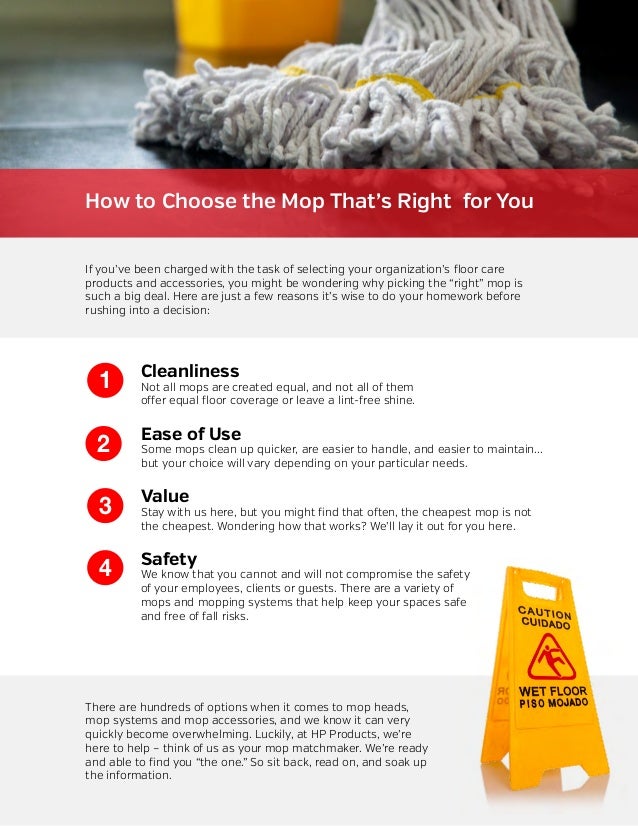 Which Mops Are Tops? A Mop Selection Guide by HP Products
