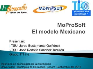 MoProSoft El modelo Mexicano Presentan: ,[object Object]