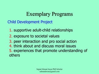 Moral and character education by sajjad awan | PPTX