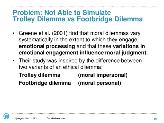 vs dilemma problem moral moral Moral Affect   in Ratio Ethical with Comining coppelia