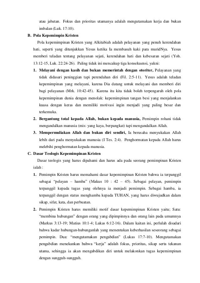 Moral dan etika pemimpin dalam perspektif alkitab