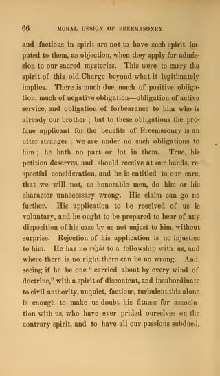 Moral Design of Freemasonry | PDF