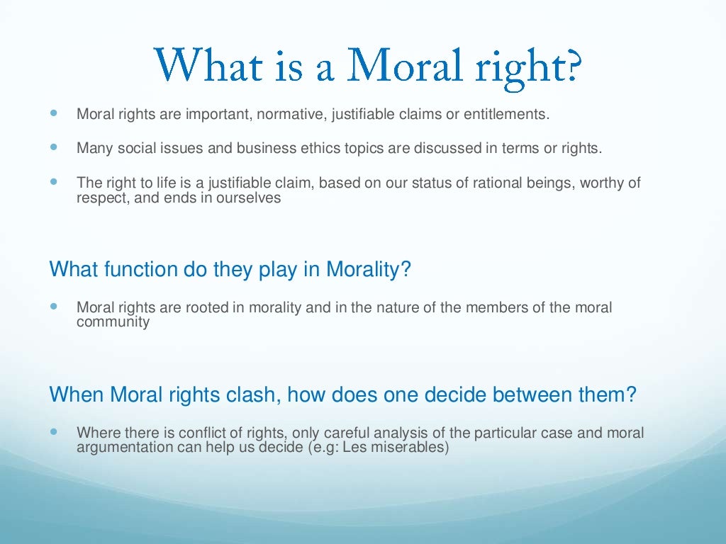 Moral duty rights justice