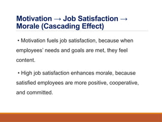 Morale.pptx Leadership and Management note | PPTX