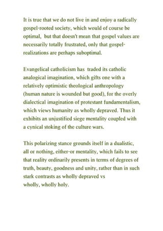 Moralistic evangelical catholicism