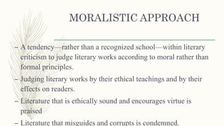 Moralistic meaning discount