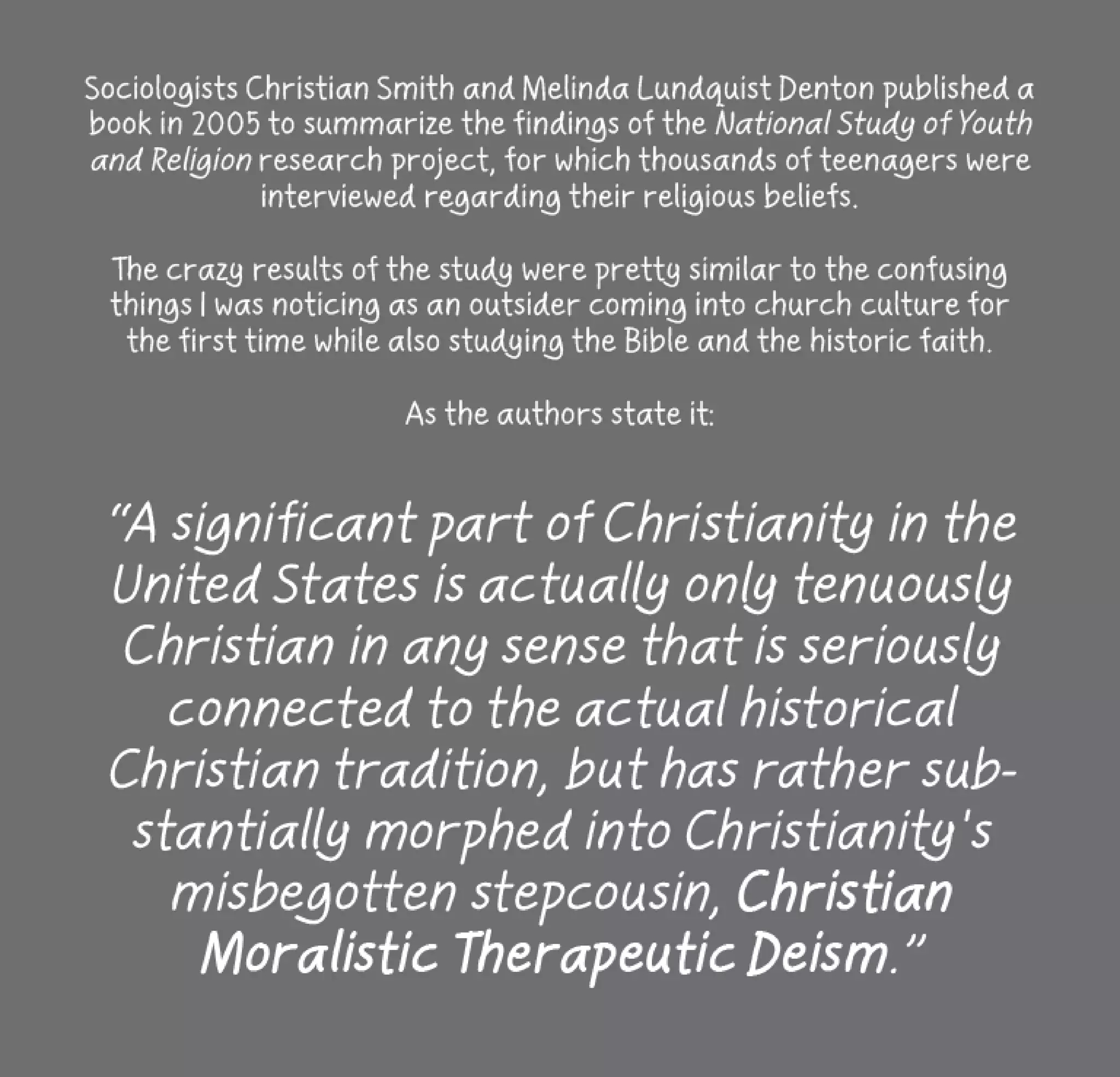 Moralistic Therapeutic Deism | PPT