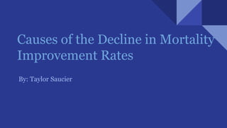 Causes of the Decline in Mortality
Improvement Rates
By: Taylor Saucier
 