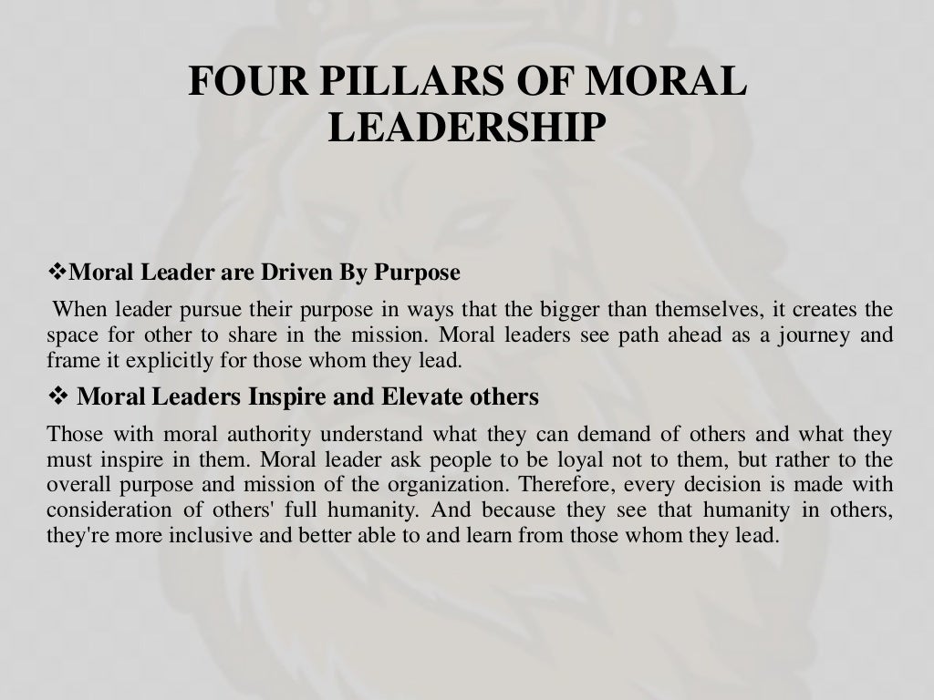 Moral leadership