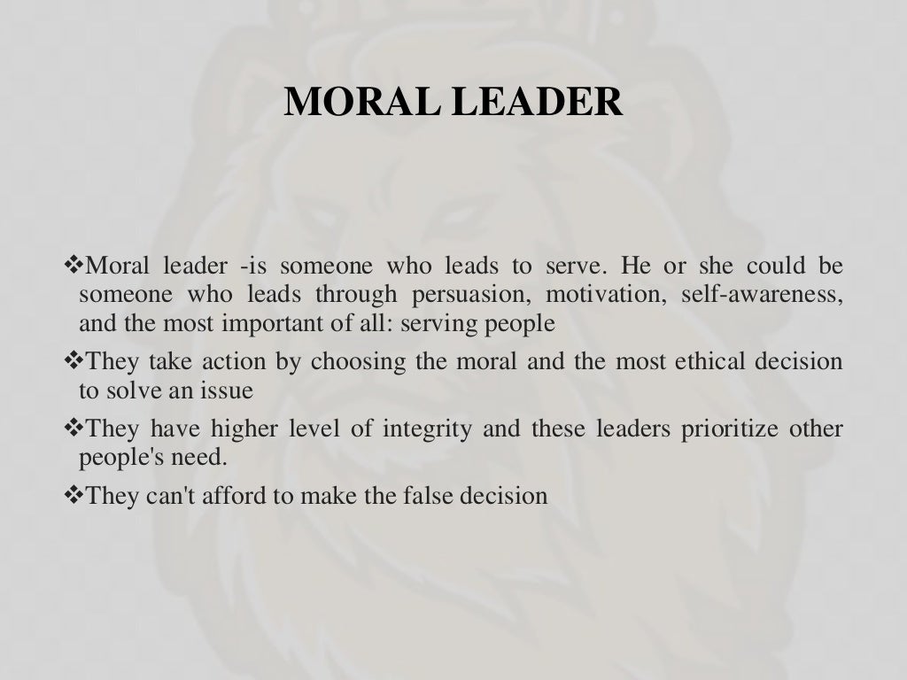 Moral leadership