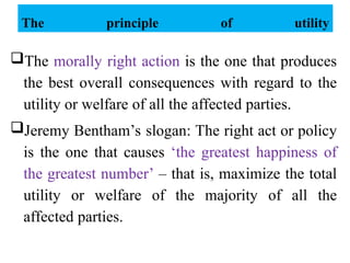 Utilizing Morality Moral Philosophy Chapter two Teachingmaterial.ppt