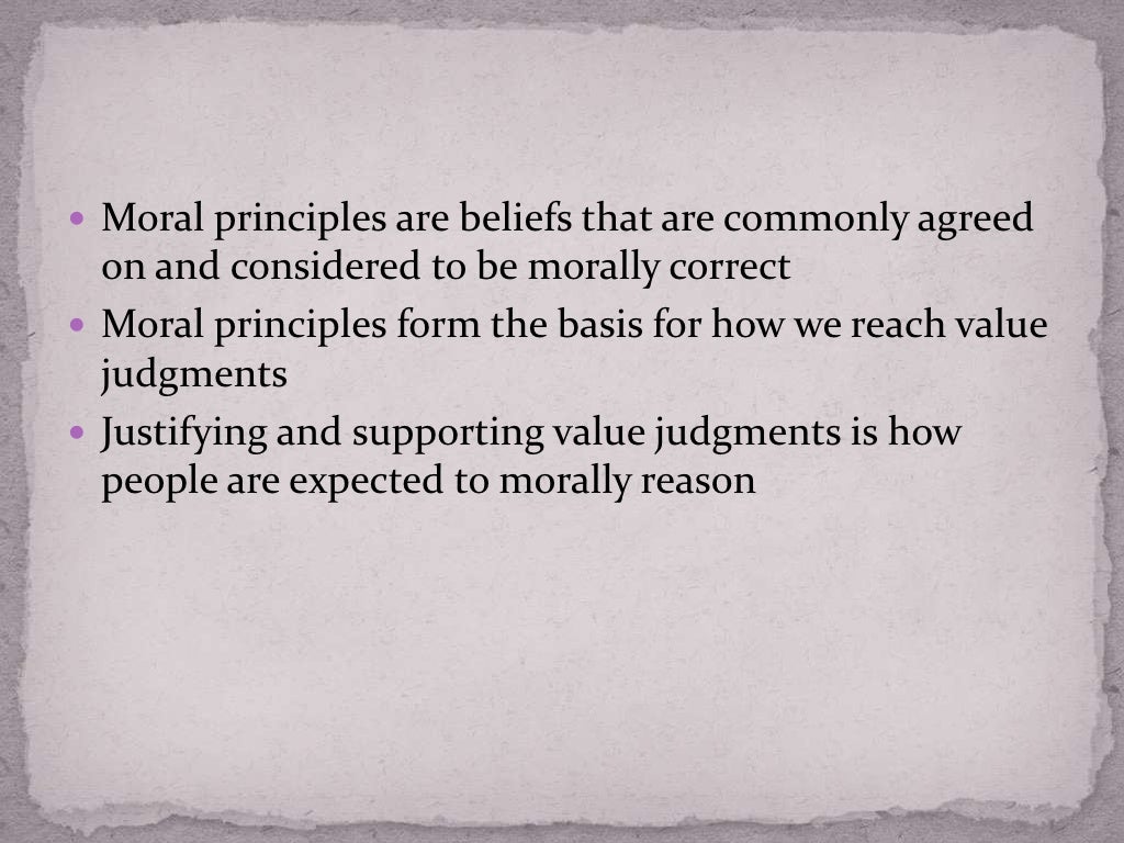 Moral Principles