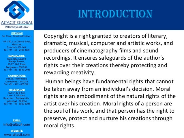 Moral Rights In Copyright
