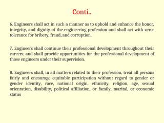 Morals and Ethics in Engineering slides for B-tech students | PPT