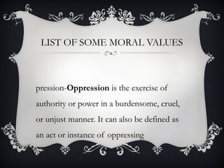 Moral values | PPT