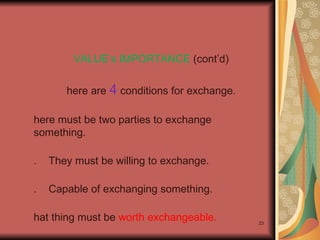 Exchange Values Moral values and ethics. | PPT
