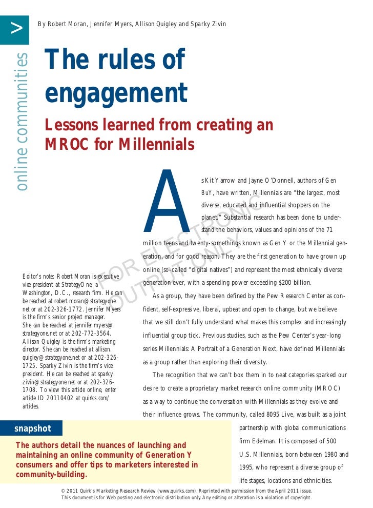 MROC Rules of Engagement