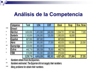 Análisis de la Competencia
 