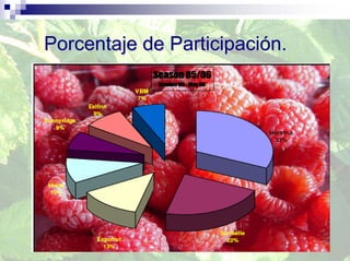 Porcentaje de Participación.
 