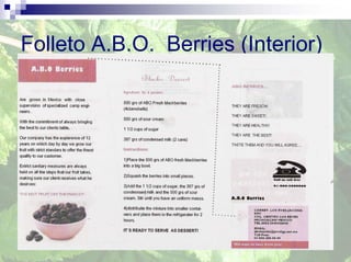 Folleto A.B.O. Berries (Interior)
 