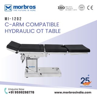 C-Arm Compatible Hydraulic OT Table MI-1202