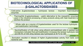 Morden approch of β galactosidase application in dairy and food ...