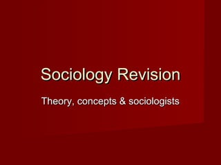 4 markers to 6
markers
Sociology
 